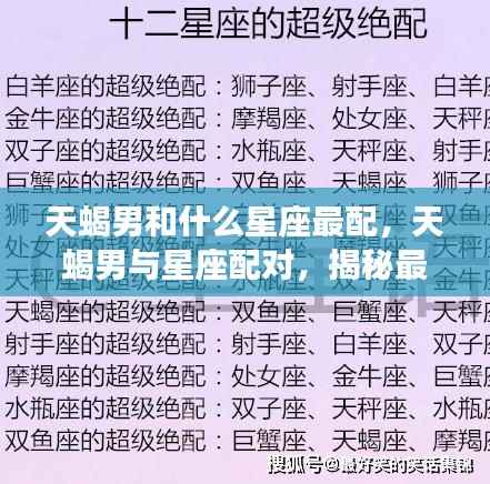 揭秘天蝎男最佳星座配对，寻找爱情完美组合